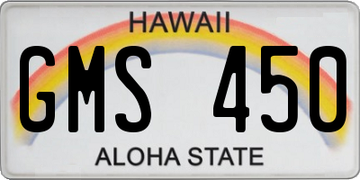 HI license plate GMS450