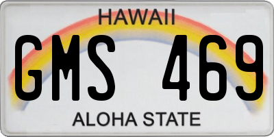 HI license plate GMS469