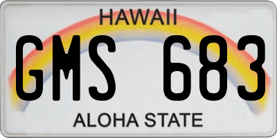 HI license plate GMS683