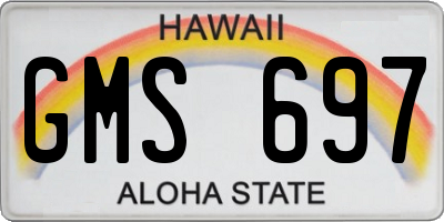 HI license plate GMS697