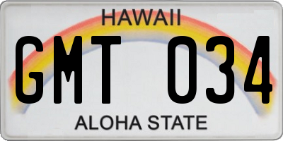 HI license plate GMT034