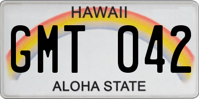 HI license plate GMT042