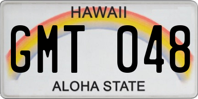 HI license plate GMT048