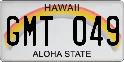 HI license plate GMT049