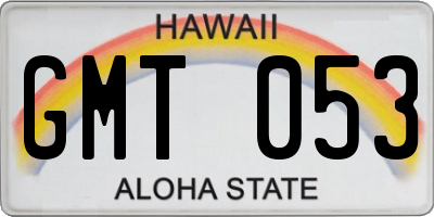 HI license plate GMT053