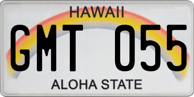 HI license plate GMT055