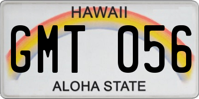 HI license plate GMT056