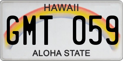 HI license plate GMT059