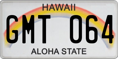 HI license plate GMT064