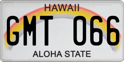 HI license plate GMT066