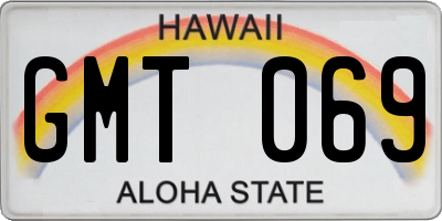 HI license plate GMT069