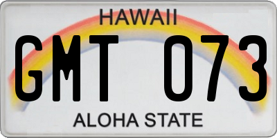 HI license plate GMT073