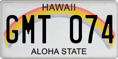 HI license plate GMT074