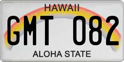 HI license plate GMT082