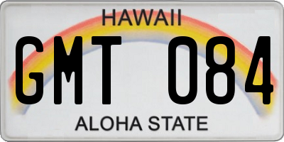 HI license plate GMT084