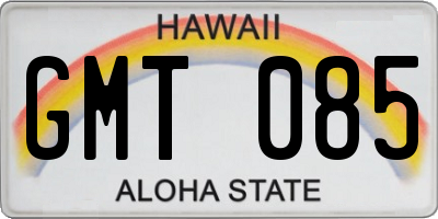 HI license plate GMT085
