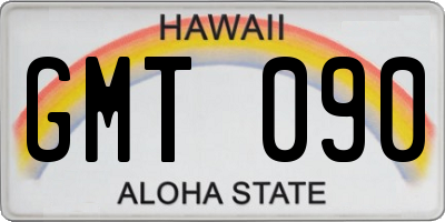 HI license plate GMT090