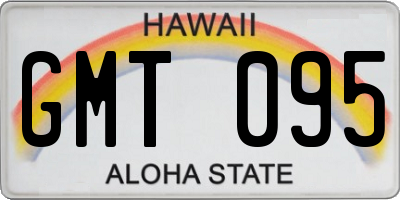 HI license plate GMT095