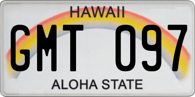 HI license plate GMT097
