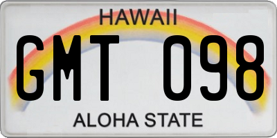 HI license plate GMT098