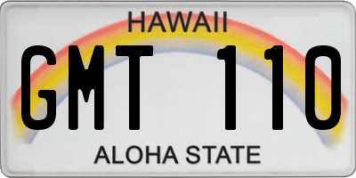 HI license plate GMT110