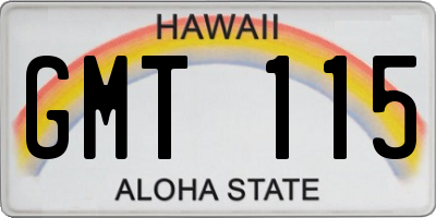 HI license plate GMT115