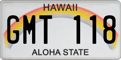 HI license plate GMT118