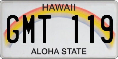 HI license plate GMT119