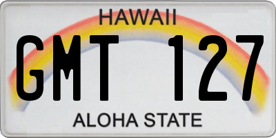 HI license plate GMT127