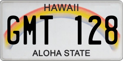 HI license plate GMT128
