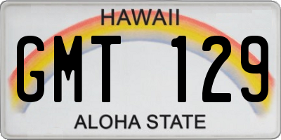 HI license plate GMT129