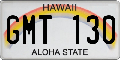 HI license plate GMT130