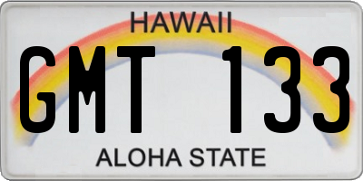 HI license plate GMT133