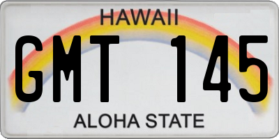 HI license plate GMT145