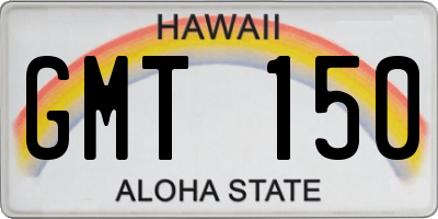 HI license plate GMT150