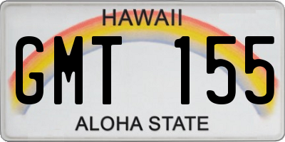HI license plate GMT155