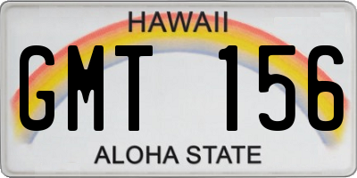 HI license plate GMT156
