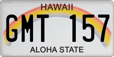 HI license plate GMT157
