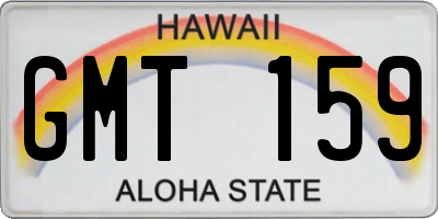 HI license plate GMT159