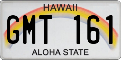 HI license plate GMT161