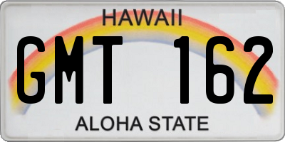 HI license plate GMT162
