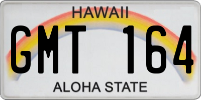 HI license plate GMT164