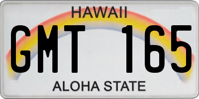 HI license plate GMT165