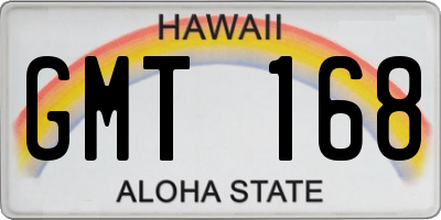 HI license plate GMT168