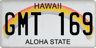 HI license plate GMT169