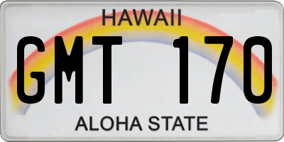 HI license plate GMT170