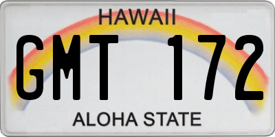 HI license plate GMT172