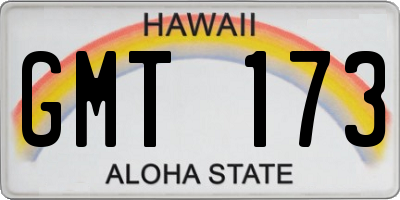 HI license plate GMT173