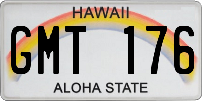 HI license plate GMT176