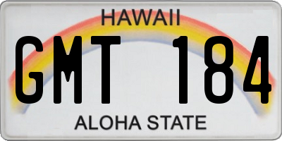 HI license plate GMT184
